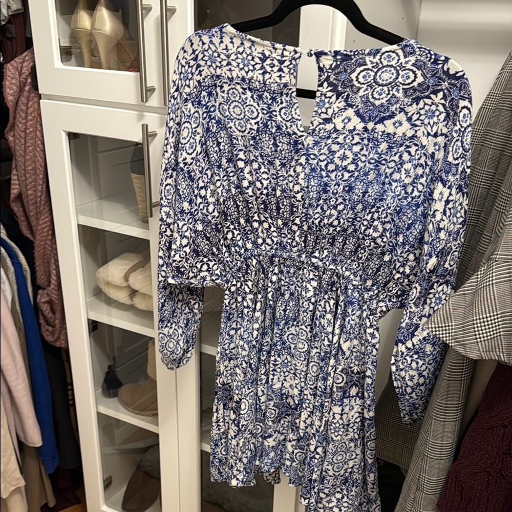 White Birch Blue and White Floral Jumpsuit - Picture 4 of 4